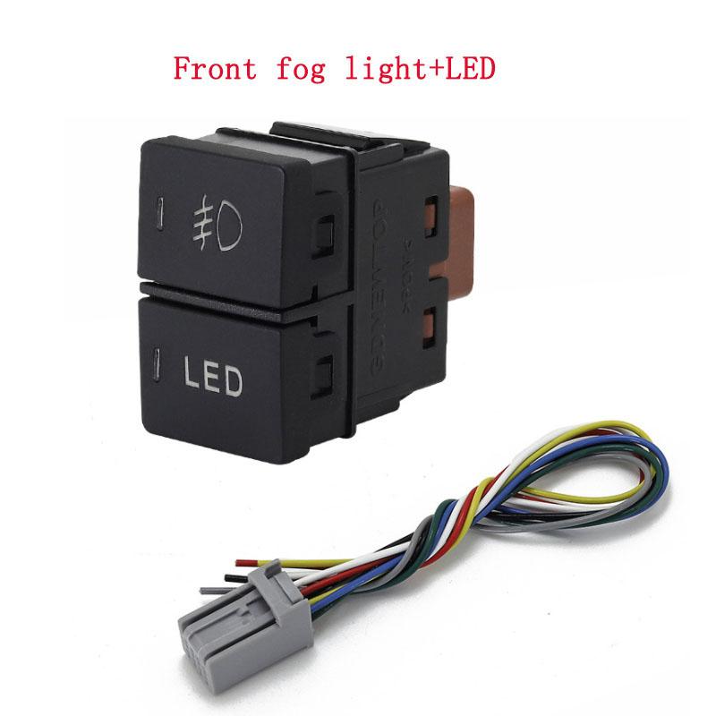 Dual Key Switch Dual Switch Fog Lights Radar Power Supply LED Headlight Switch Button For Honda URV CRV AVANCIER CITY Accord