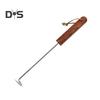 BBQ Steak Grill Hook Meat Turner Wooden Handle Stainless Steel Food Flipper for Grilling Vegetables Portable Kitchen Tool