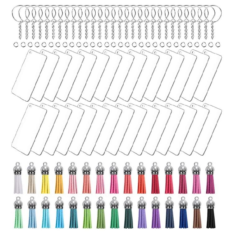 Acrylic Keychain Blanks Bulk Acrylic Ornament Blanks for Jewelry Making 1