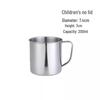 304 Stainless Steel Anti-Scald Double-Layer Water Cup for Kids and Students with Engraving