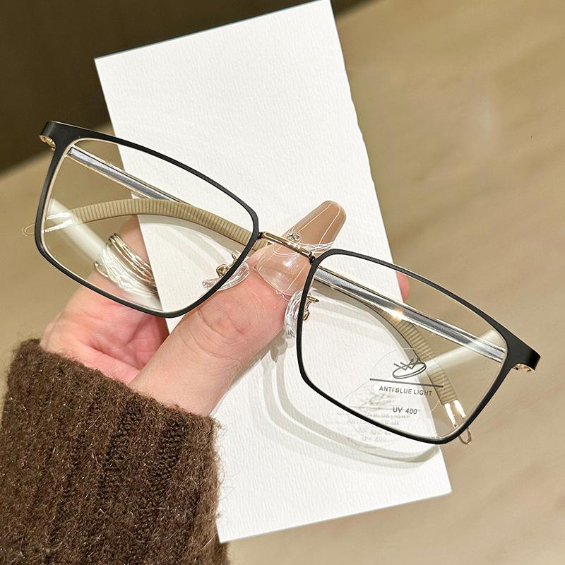 Temperament Metal Frame Myopia Glasses Frame Professional Men's High-looking Anti-blue Light Flat-light Mirror MH9043