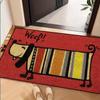 Red Carpet Cartoon Striped Dog Floor Mat Doormat Soft Welcome Mat Living Room Carpet Rug For Bedroom Home Decor