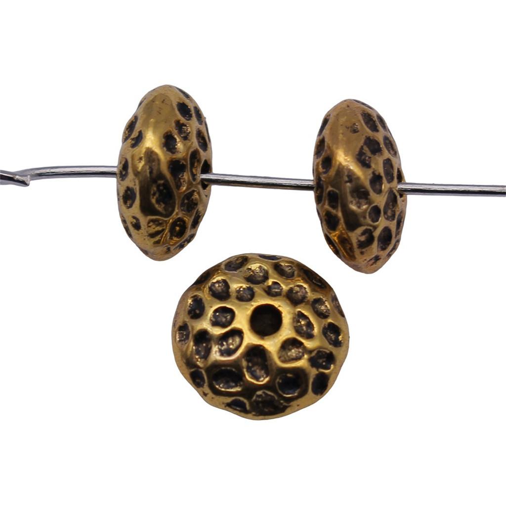 Floral Edge Spacer Beads Ornate Metal Small Hole Charms For Bohemian Beading Supplies