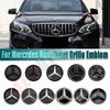 VDPPW1 2025 Hot Silver Border 3D Mirror Emblem For Mercedes Benz A W176 B W246 C W205 Class Matte Black OE Style Front Grille Star Embl