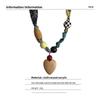 Heart beaded patchwork necklace women's y2k hot girl retro stylish silk scarf clavicle chain