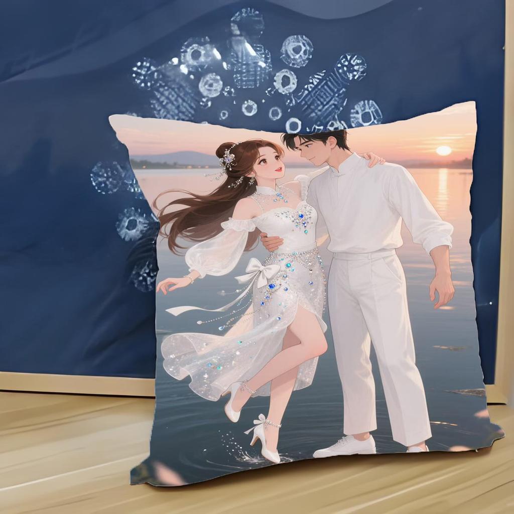 Paarkissen, Liebendes Mädchenherz, Auto-Nickerchen-Sofa-Kissen, Beidseitiger chinesischer Valentinstag, Geburtstagsgeschenk für Männer und Frauen