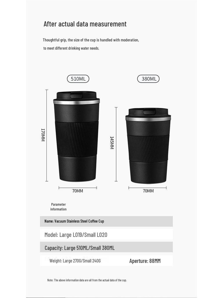 3rd Gen Stainless Steel & Silicone Insulated Coffee Cup - Portable, Stylish Business Gift with Logo Printing