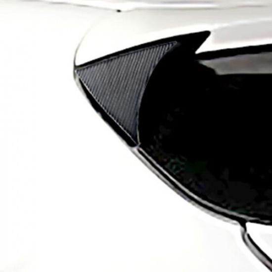 1 Pair Carbon Fiber Rear Window Spoiler Wing Decoration For Mazda 3 2014 2015 16