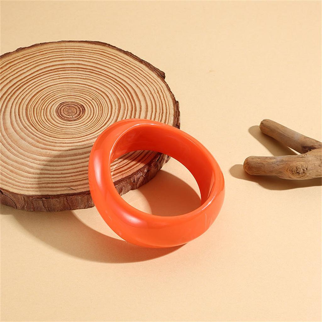 Pulsera Brazalete Acrílico Colorido Vintage Sólido Y2k Sólido Vibrante Elegante Joyería Moda Mujer Coreana Suelta Brazalete Y2K Femme