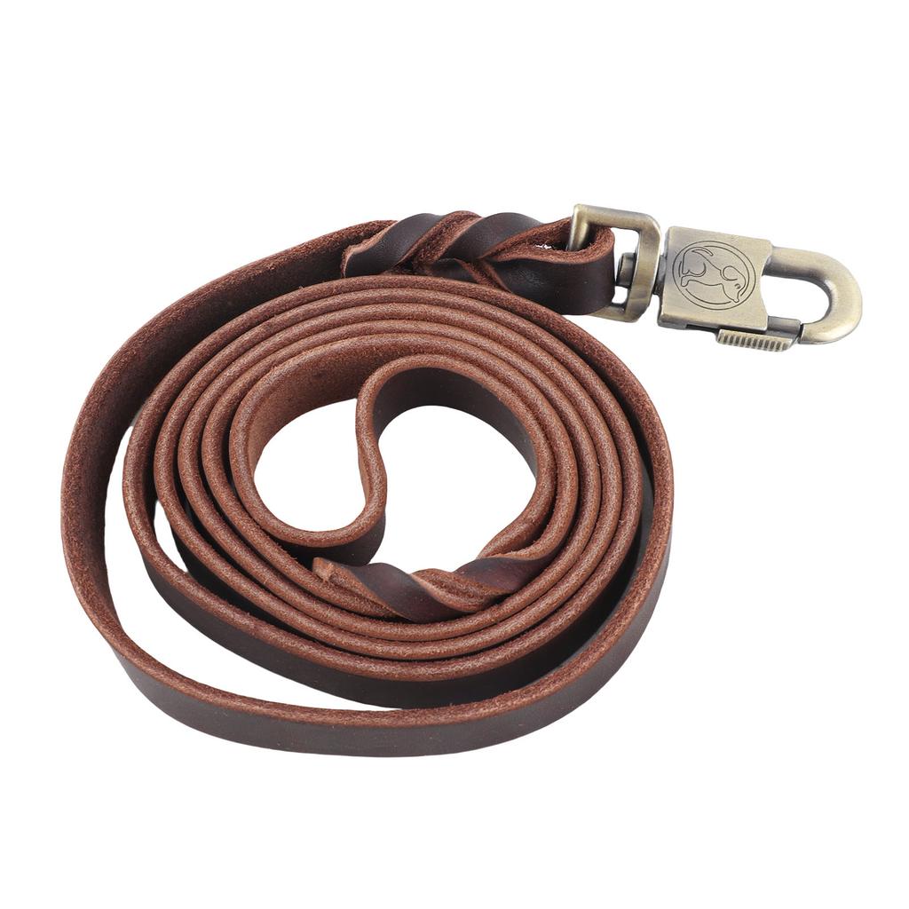 Durable Leather Dog Training Leash Strap for Large Medium Dogs