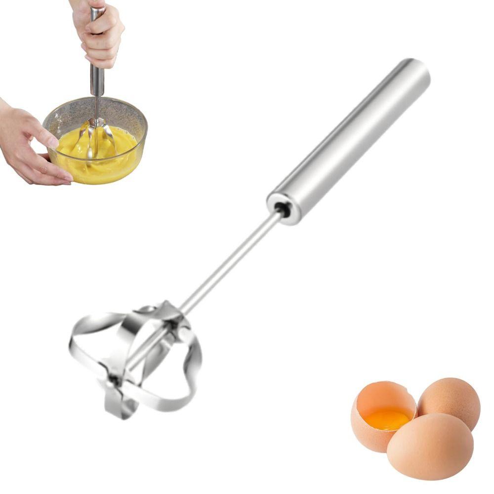 

Stainless Steel Semi-Automatic Whisk Hand Push Mixer New Hand Whisk Blender for Cooking Large