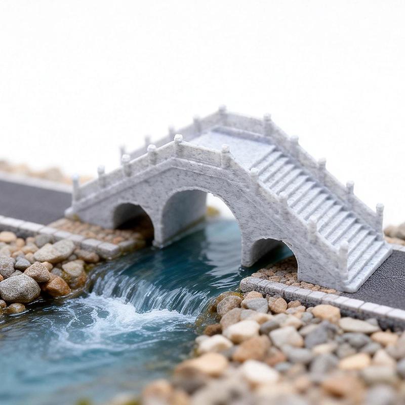 1/12 Dollhouse Simulation Arch Bridge Model Dollhouse Outdoor Garden Park Landscape Ornament Doll House Decor Accessories