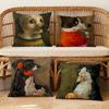 Painting Cushion Illustration Cover Soft Oil Case Sofa Living Pet Room Home Comfortable Office Decor Protective Pillow Covers