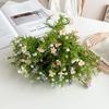 7 Fork Artificial Flower Water Plants Jasmine Wild Chrysanthemum Fake Flower Arrangement with Grass Home Outdoor Wedding Decor