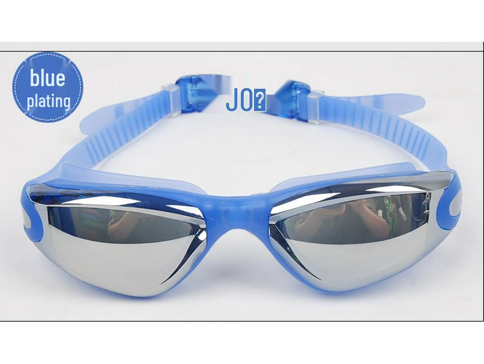 High-Definition Anti-Fog Electroplated Swimming Goggles with Silicone Straps