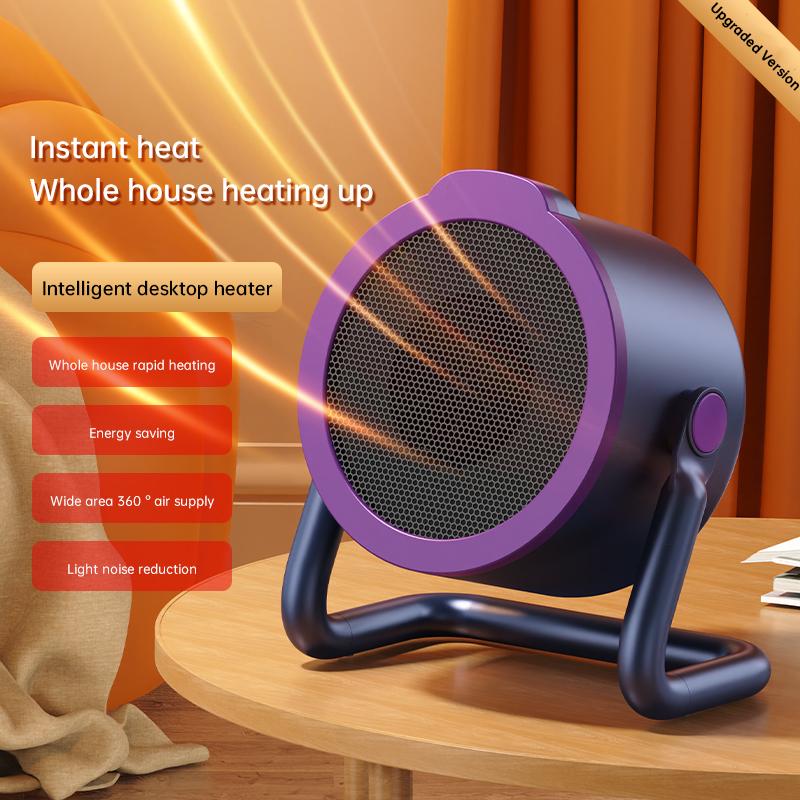 Portable Compact Desktop Heater Energy Saving with Intelligent Temperature Control and 360 Degree Airflow Adjustment
