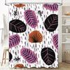 Modern Leaves Shower Curtain Waterproof Bathroom Decor Various Colors Available Perfect For Renters Small Bathrooms
