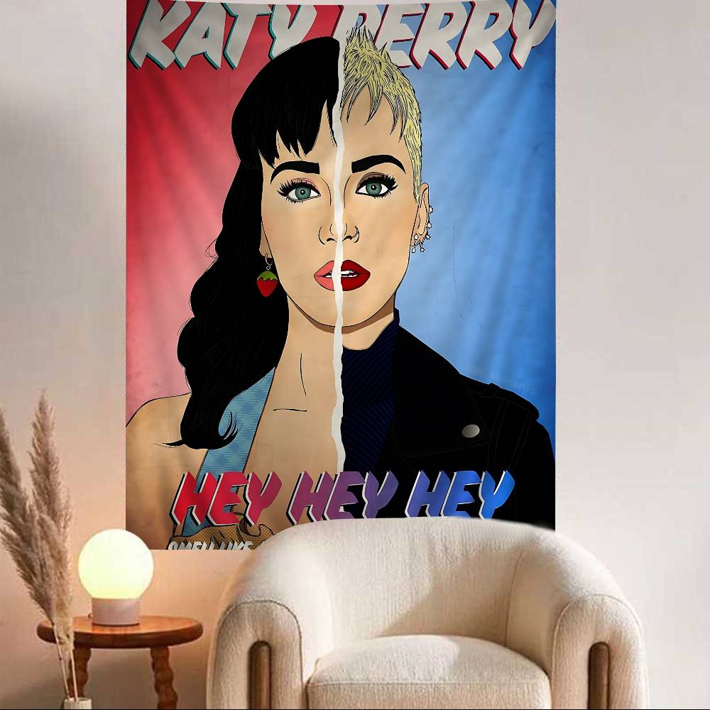 KATY PERRY Musik Wandteppich Heimdekoration Hippie Bohème Dekoration Divination INS Heimdekor