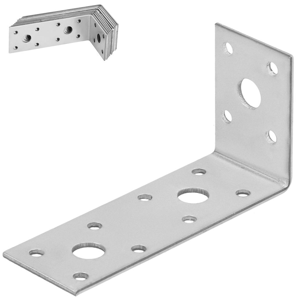 KOTARBAU® Carpenter's Angle Construction Connector Stainless Steel Galvanized 100 x 50 x 35 MM Set of 12 PCS