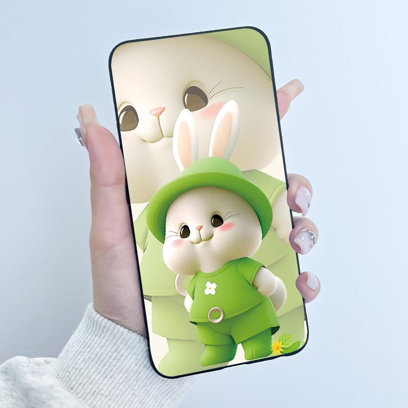 For Nokia 105 106 4G 2023 Case Cute Heart Rabbit Black Soft TPU Silicone Phone Cover For Nokia105 Nokia106 4G 2023 Bumper Coque