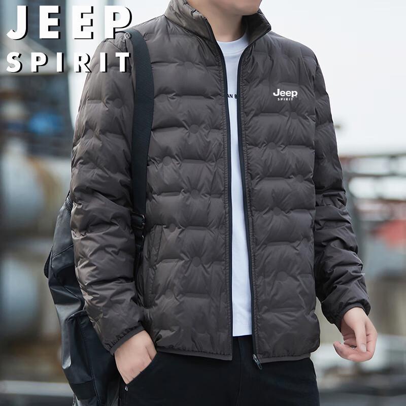 JEEP SPIRIT Men's Stand Collar Loose Fit Down Jacket