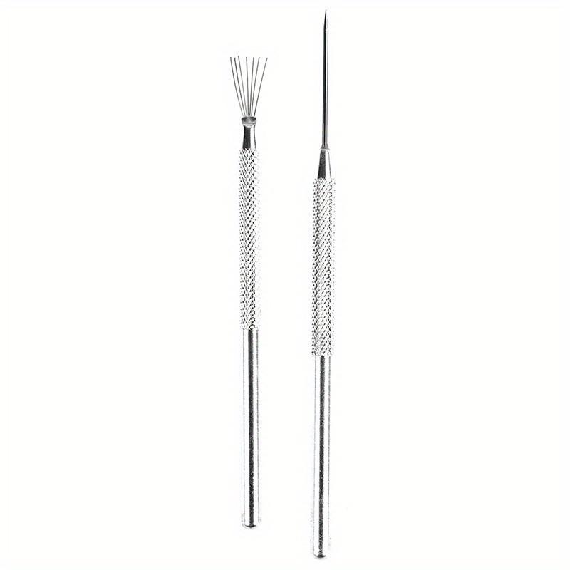 4pcs/set Feather Wire Texture & Pro Needle Pottery Clay Tools Set Ceramics Sculpting Modeling Tool Pottery Texture Brush Tools