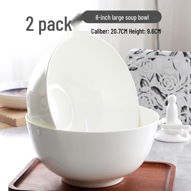 Zhi Shi Pure White Bone China Ceramic Bowls