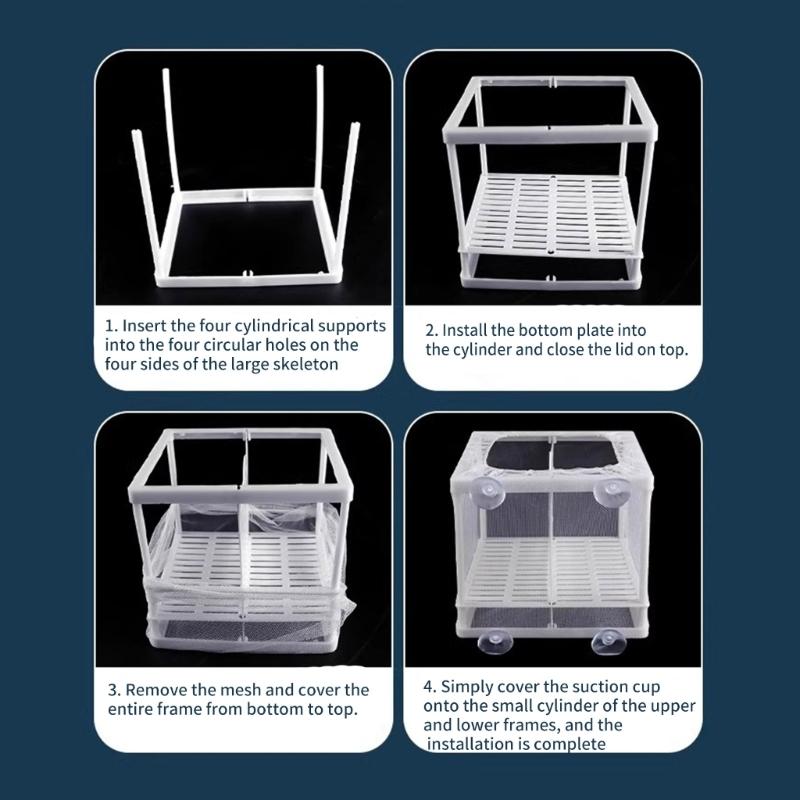 2PCS Aquariums Spawning Box Isolation Container For Fish Breeding Safe Separation Of Aggressive Species And Newborns Fry