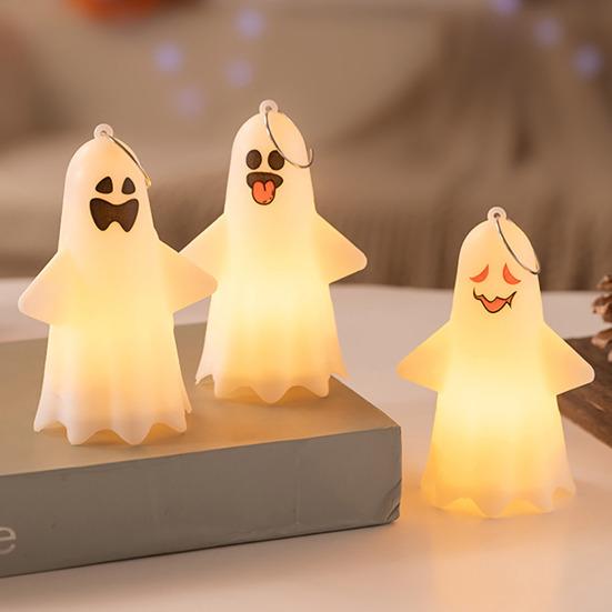 Halloweenské světlo ducha Strašidelná dekorace ducha Svítící ozdoba ducha Závěsné světlo na stůl krbovou římsu nástěnná dekorace