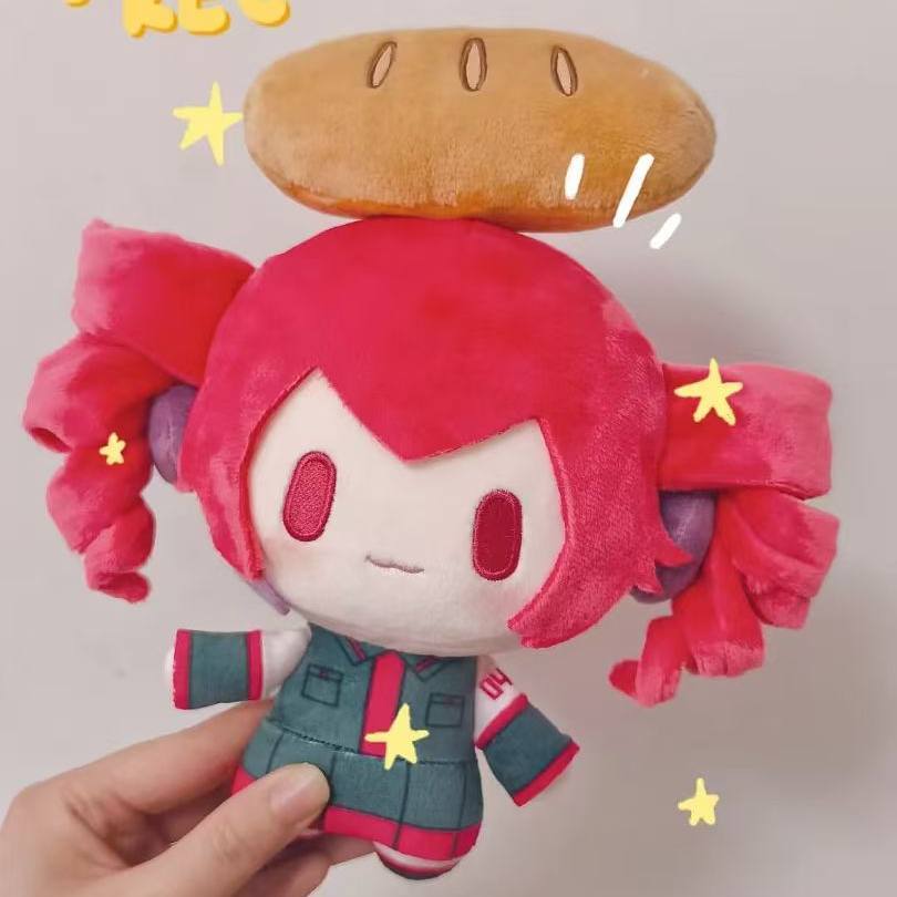 Boneca de Pelúcia Fofa Baguette Kasane Teto Versão Magnética de Pão Periféricos de Anime Brinquedo de Pelúcia 15cm Acessórios de Pingente de Bolsa Presente para Menina