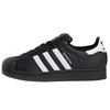 adidas Originals Superstar 2 Zapatos de Skate de Cuero Caña Baja Unisex Negro Plata JI0079(Equipo1284-S)