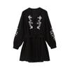 Autumn 2024 Women's European & American Style Embroidered Mini Dress