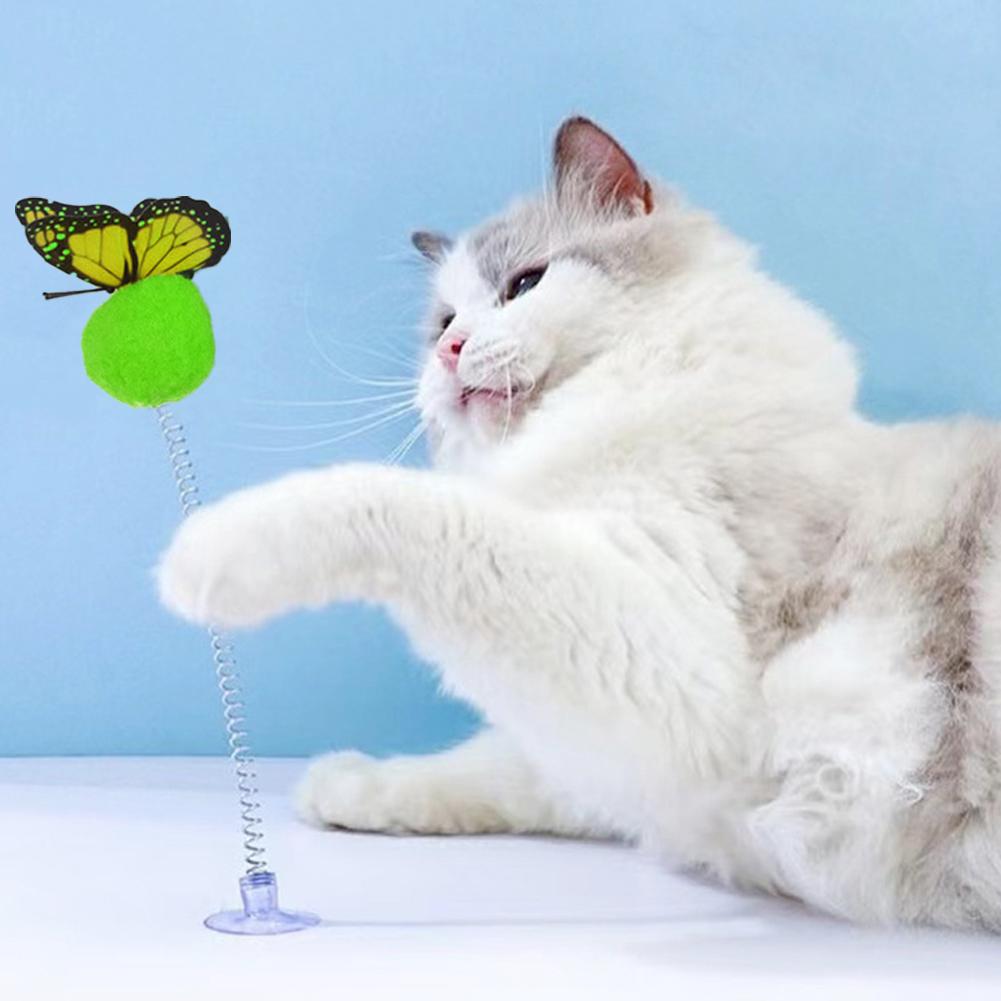 1 buc Jucărie Pisică Arcuș cu Pene Ventuză Multicolor Minge de Blană de Pisică Baghetă Teaser Jucării Interactive pentru Animale de Companie Jucării Scărpinătoare pentru Pisici Consumabile Culoare Aleatorie