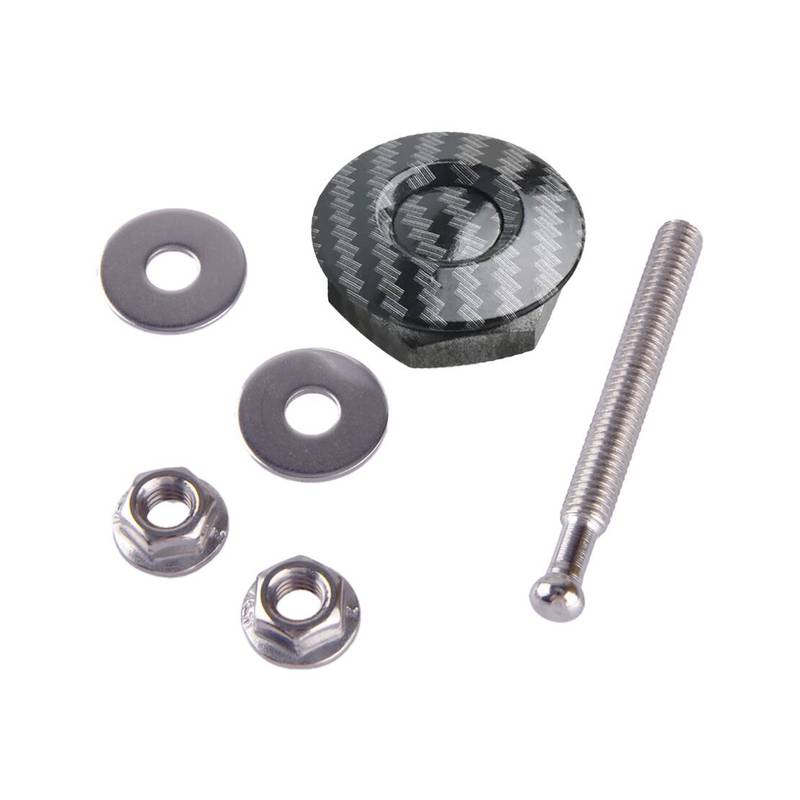 Carbon Fiber Texture Style 2pcs 30mm Car Push Button Quick Release Hood Bonnet Pins Lock Clip Bumper Latch Universal