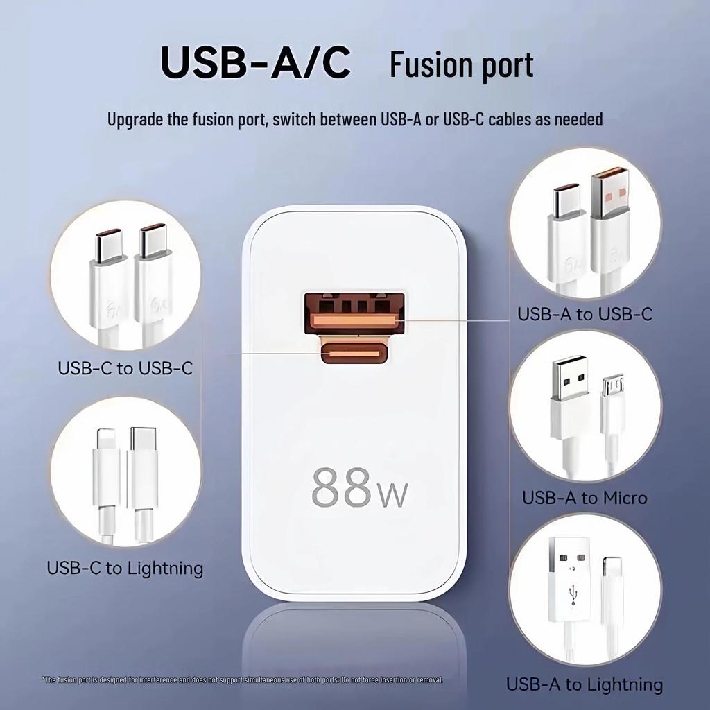 120W Dual-Port Super Fast Charger for Huawei Honor P60/Pura70/80Pro