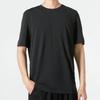 Under Armour Solid Mesh Design Crew Neck Sports Fitted Straight Short Sleeve T-Shirt Men Tops Black 1373724-001