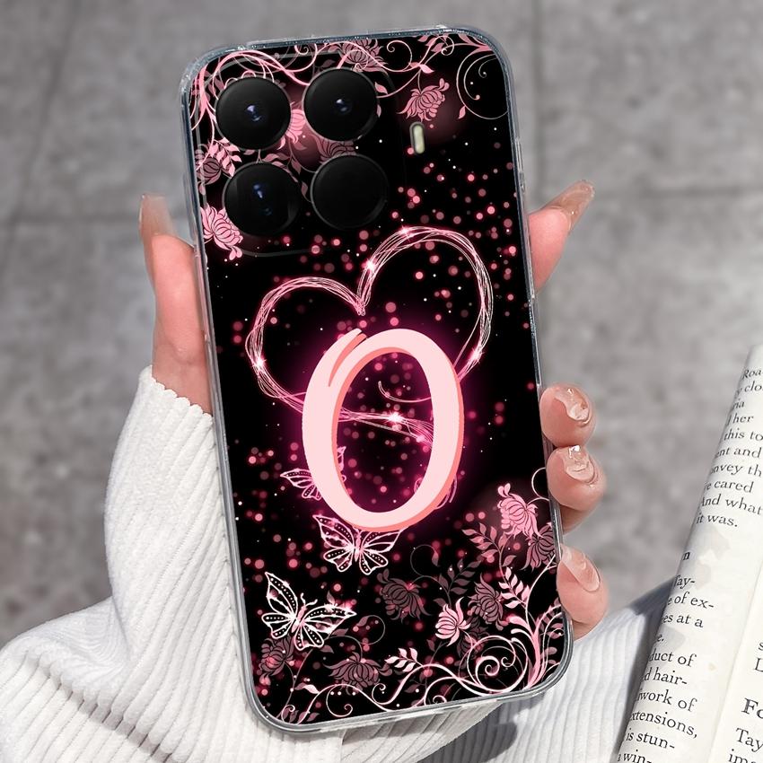 Für Xiaomi 15T 14T 12T 15 14 13 12 Pro 12X 12S 5G Wunderschöne Schmetterlingsbuchstaben Handyhüllen Transparentes Silikon Rutschfeste Rückseitenabdeckungen Für Xiaomi Hülle