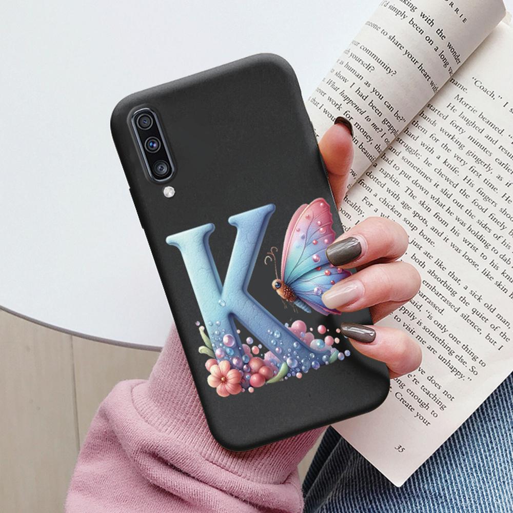 Colorful Letter Love Flower Butterfly Phone Case For Samsung Galaxy A50 A50S A06 A10 A11 A07 Girls Shell Shockproof Bumper Cover