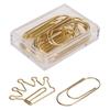 100Pcs Cute Planner Clips Innovative Design Anti Rust Electroplating Process Gold Paper Clips for Of