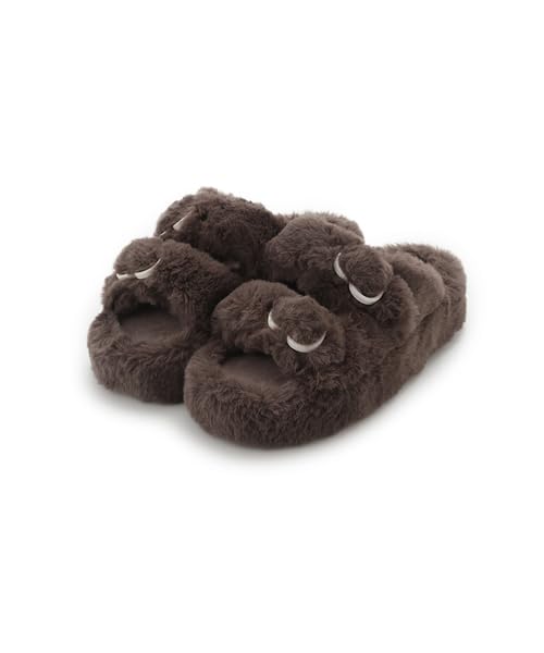 

Gelato Pique Valentine Heart Buckle Room Shoes PWGS251701 BRW Free Size Eco-Fur