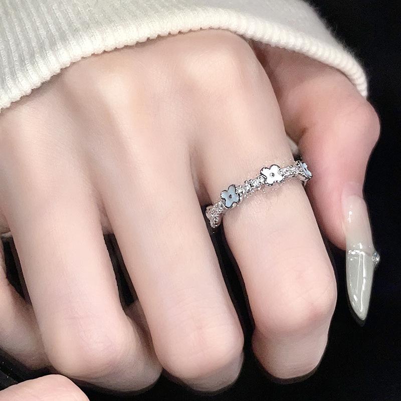 Simple Fashion Cross Star Love Open Ring Cold Wind Personality High Sense Ring Woman