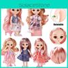 1/12 6.6in Bjd Princess Dolls Cute Moveable Joints Kids Birthday Gift