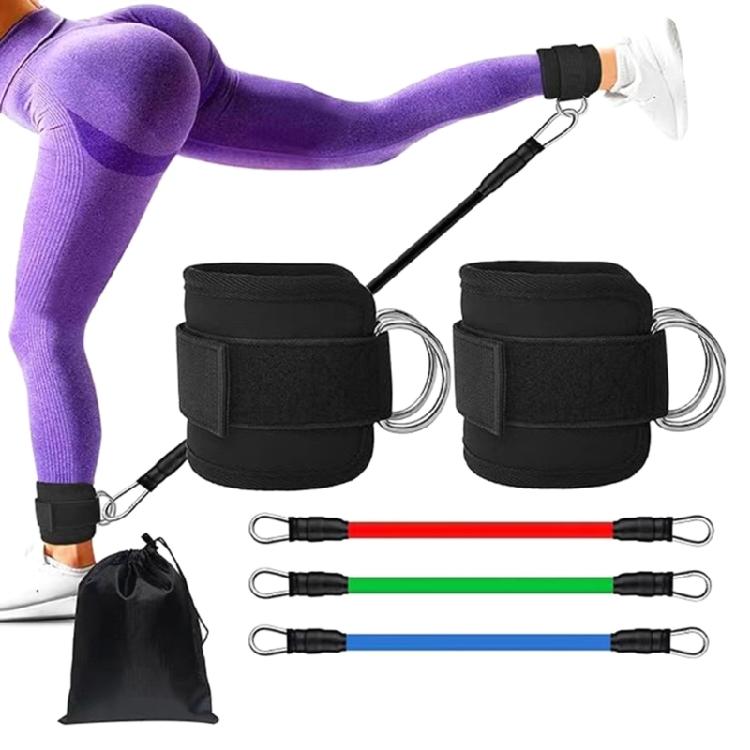 Glutes Workout Equipment with Adjustable Ankle Strap Ankle Bands Exercise Bands