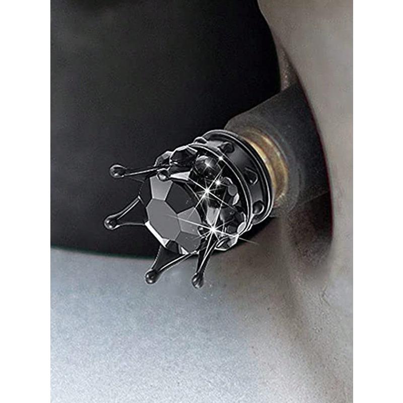 Rhinestone Decor Crown Shaped Car Tire Valve Cap