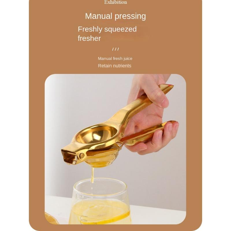 1 PC Spremiagrumi manuale in acciaio inossidabile per uso domestico, con clip per limone, spremiagrumi creativo, spremiagrumi a mano, accessori da cucina