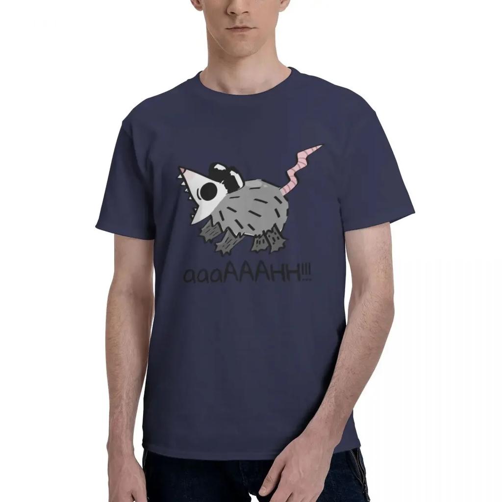 Opossum Scream Oversized Graphic T Shirt Crewneck Unique T-Shirts for Men Women Man Tee Y2K Clothes Short Sleeve Tops