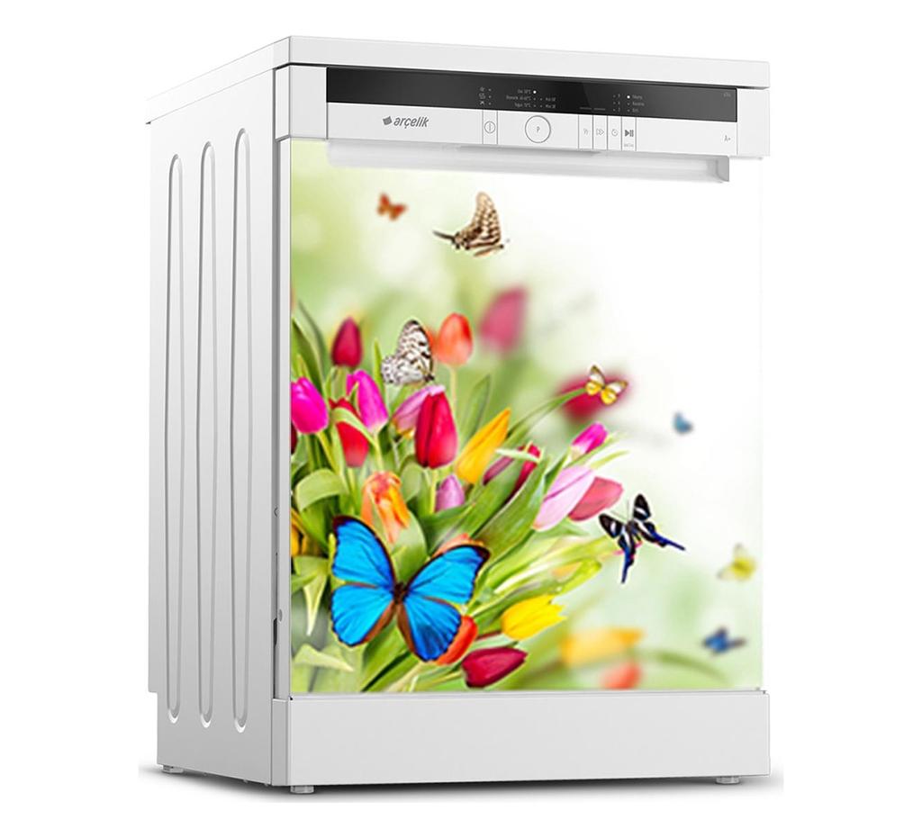36 Style Dishwasher Decoration Sticker DIY Kitchen Wallpaper Peel and Stick Vinyl Wall Decal LandscapeFlower Mural For Home Decor