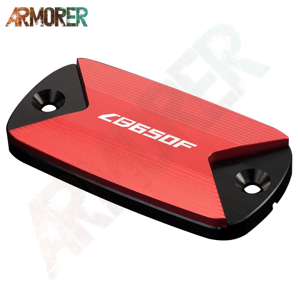 Motorcycle Aluminum CNC Aluminum Front Brake Fluid Tank Cap Fluid Reservoir Cover For HONDA CB650F CB 650F CB650 F 2016