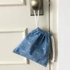 Korean Style, Denim Bow, Fabric Bundle Pocket, Drawstring Gift Bag, Mini, Portable Travel, Touch Up Bag, Storage Bag