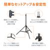 AmazonBasics Light Stand Lighting Stand Aluminum with Case Black 2.1m
